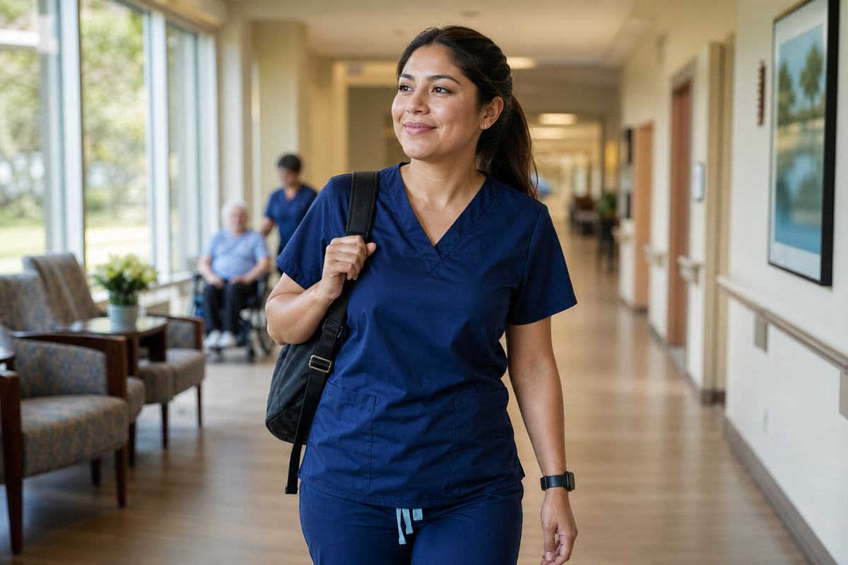 LVN student on clinical rotation